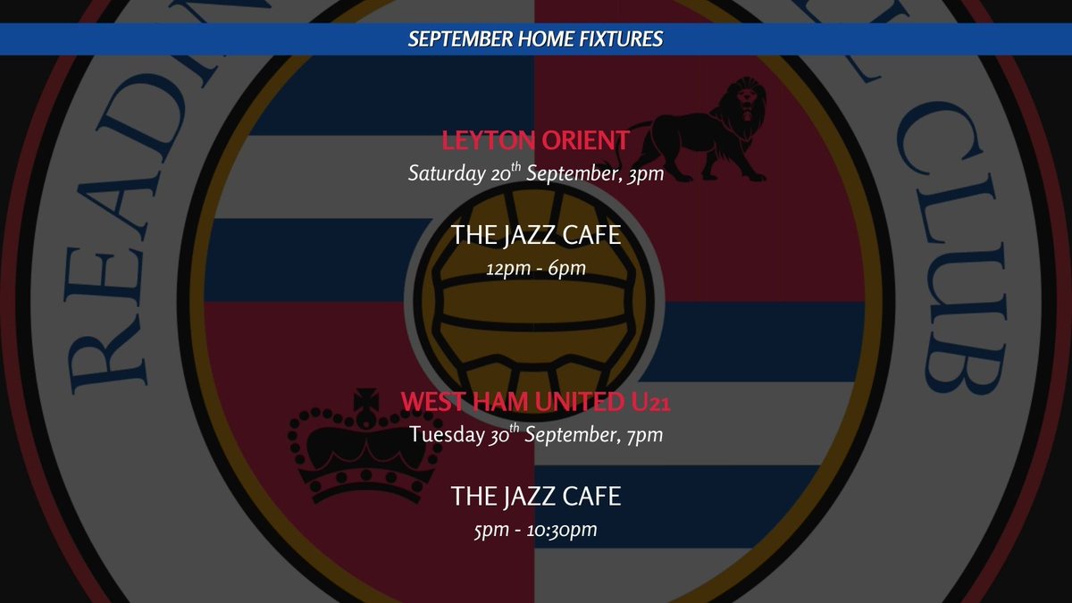 The Royals are only playing at home twice this month, so if you're coming to either (or both) matches, we'd love to see you at The Jazz Cafe for a couple of drinks and some food 🍻
#readingfc