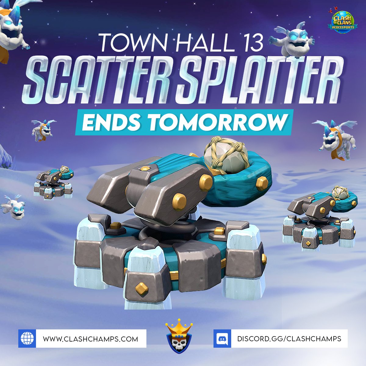 ⏳ 6 years of Scattershots in Clash… and finally getting a spotlight!

🔥 The Scatter Splatter Tournament ends TOMORROW!

📊 The #1 has already wrecked 12401 Scattershots on the road to prizes!!!!!!

👉 How many Scattershots have YOU crushed so far?