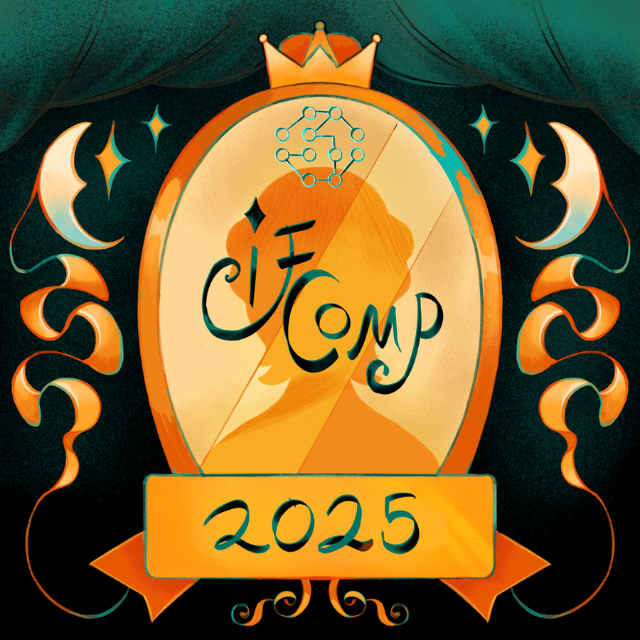 We’re grateful to Paula Noriega for creating the beautiful IFComp 2025 logo. They were wonderful to work with. If you’re looking for an artist, Paula is open for commissions! You can find their work at instagram.com/artby.png/