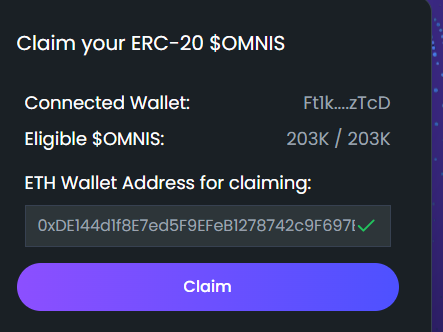 cryptotrader85's tweet photo. 📢 @omnimindsai is now live on Ethereum!

The migration from Solana to Ethereum is now live so if you are holding $OMNIS tokens, now is the time to migrate over to Ethereum.

The Claim dApp is live ready for us to swap to Ethereum.

👉 https://t.co/oWhmxA97Su

The progress is straight forward. Connect your Solana wallet to the site & then enter the Ethereum address you would like to receive your Ethereum OMNIS.

A new chapter for Omniminds has begun!