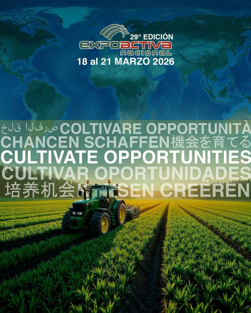 La Expoactiva es la plataforma de ingreso  del agro más importante del país. 

La próxima edición será de desafíos, oportunidades y conexión con el mundo.

📅 18 al 21 de marzo de 2026
🌎 Expoactiva Nacional – 29° edición

 #Expoactiva2026 #UruguayToTheWorld
