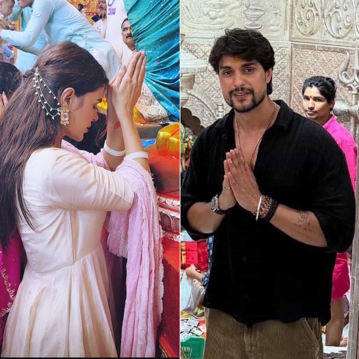 May bappa and mahadev bless both of them with lots of fame and success in future and fullfill all there dreams. Agar hosake toh bappa dono ko dubara sath le ana😁 #priyankachaharchoudhary #ankitgupta