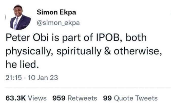 We all remember this tweet by simon Ekpa