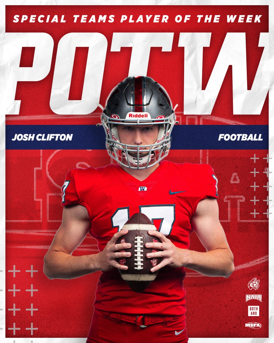 Indiana Wesleyan University Wildcats (@iwuwildcats) on Twitter photo WILDCAT SWEEP! 🏆🏈
Congratulations to Braxton Myers, Vincie Solano, and Josh Clifton for earning all of the <a href="/MidStatesFB/">Mid-States Football Association</a> Mideast Player of the Week awards this week! 😼
📰IWUWildcats.com
#BothAnd | <a href="/IndWesleyan_FB/">Indiana Wesleyan FB</a> WILDCAT SWEEP! 🏆🏈
Congratulations to Braxton Myers, Vincie Solano, and Josh Clifton for earning all of the <a href="/MidStatesFB/">Mid-States Football Association</a> Mideast Player of the Week awards this week! 😼
📰IWUWildcats.com
#BothAnd | <a href="/IndWesleyan_FB/">Indiana Wesleyan FB</a>