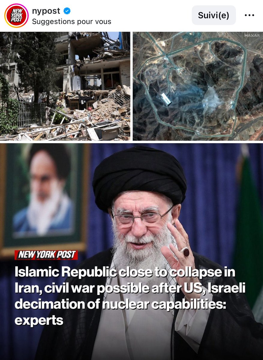 🇫🇷 Article du New York post : « Les vents du changement pourraient bientôt souffler sur l’Iran, selon un nouveau rapport. La République islamique serait au bord de l’effondrement, indique ce rapport publié cette semaine par la Henry Jackson Society, basée au Royaume-Uni, alors