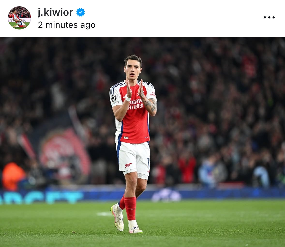 📲 Jakub Kiwior on Instagram: “I would like to thank all the people &amp; fans I met along my journey at Arsenal. These were unforgettable moments that will stay with me forever. Thank you, Gunners. ❤️”