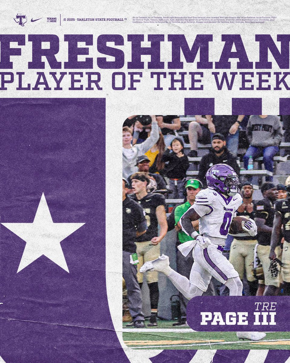 It’s been a busy day of recognition, and the day is not over yet!

Three of the four UAC weekly awards are ours, with Kasyus Kurns Defensive Player of the Week, Brad Larson Special Teams Player of the Week, and Tre Page III Freshman of the Week! 💥

Story: tinyurl.com/3b34s8v3