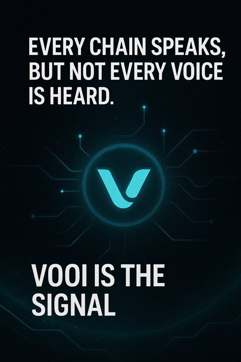 Official_adeyem's tweet image. Every chain speaks, but not every voice is heard.
Vooi ensures your reputation travels across blockchains trusted, transparent, and unstoppable.

In the noise of the multichain future, your identity deserves clarity.
Vooi is the signal.
@vooi_io
