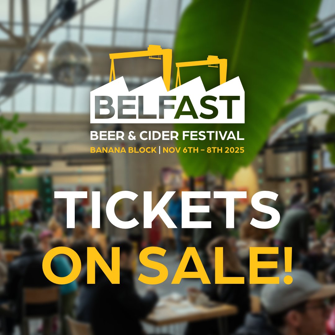 Tickets are on sale now!
Belfastbeerfestival.co.uk/tickets 

With less than 2 weeks left on our early-bird discounted prices, there's never been a better time to get your tickets