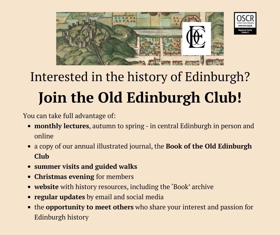 Old Edinburgh Club (@oldedinclub) on Twitter photo Membership of the Old Edinburgh Club is open to anyone, whether you live in Edinburgh or not. Share in our passion for the history and heritage of our capital. Check out our website for the benefits of joining and to apply online.
#edinhhistorymembership.
buff.ly/q2ynlcg Membership of the Old Edinburgh Club is open to anyone, whether you live in Edinburgh or not. Share in our passion for the history and heritage of our capital. Check out our website for the benefits of joining and to apply online.
#edinhhistorymembership.
buff.ly/q2ynlcg