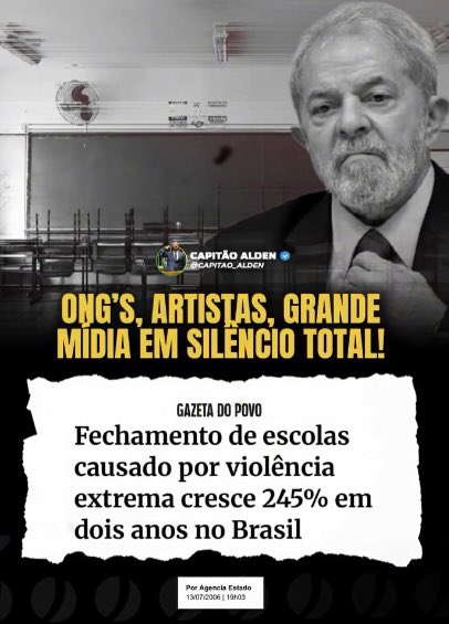 Crianças perdendo o acesso às escolas por causa da violência, enquanto o tráfico avança e as coopta.

Eis o Brasil do Lula.