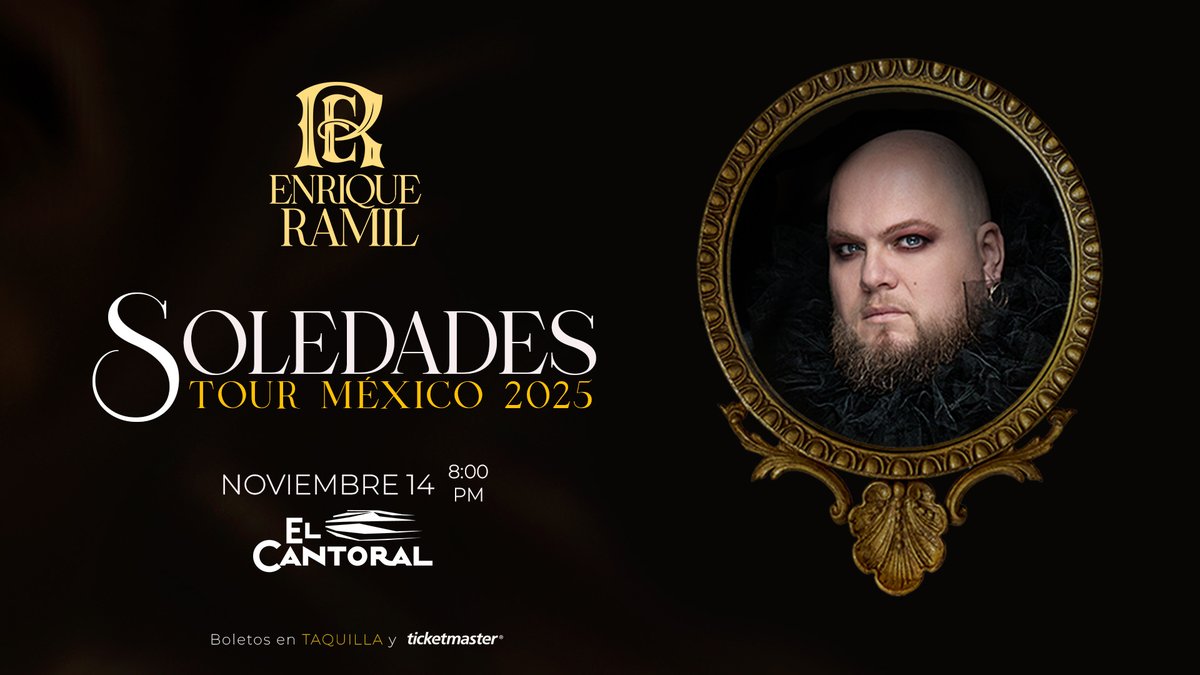 SACM_Oficial's tweet photo. 🎤 🇲🇽 ¡@EnriqueRamil confirma gira por México! 🇲🇽🎤
El Tour Soledades, con el que el cantautor español recorrerá diversas ciudades del país, arrancará en @elcantoral_ con una presentación llena de sorpresas y hermosas canciones. 

🎶 Además de los temas con los que Ramil nos ha robado el corazón, interpretará de principio a fin su disco más reciente: Soledad.

 �� ¡Ya puedes comprar tus boletos, no te quedes fuera! 🎟 https://t.co/TPVvDDJSAV

🗓 Noviembre 14  | 🕗 20 horas
