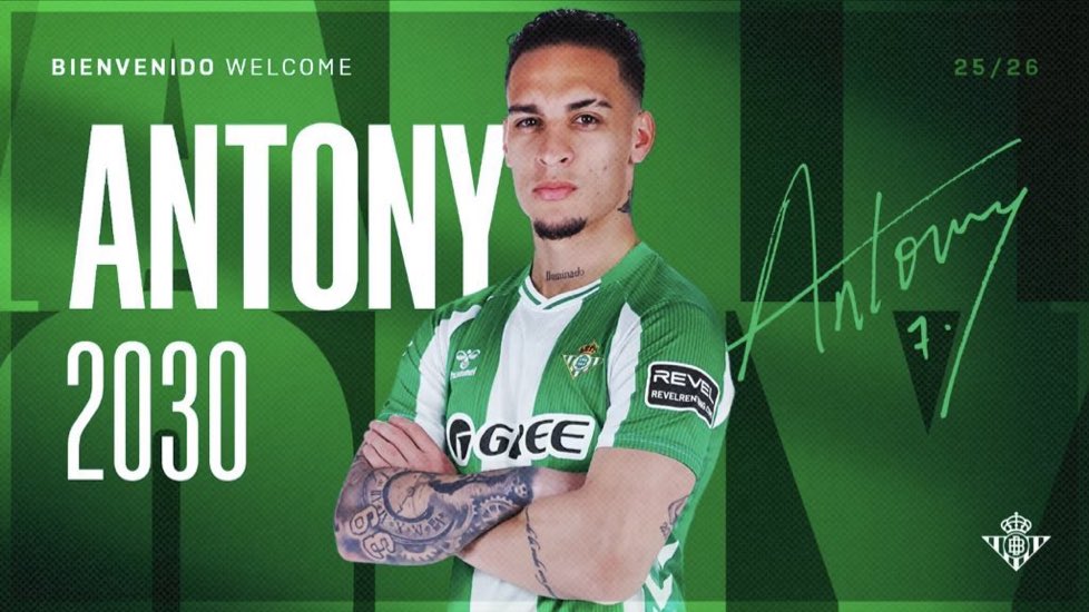 ✅ ✍🏻 رسميًا | نادي #ريال_بيتيس الأسباني يتعاقد مع لاعب خط الوسط البرازيلي أنتوني | 25 عام | لمدة 5 مواسم مقبلة قادمًا من نادي #مانشستر_يونايتد الانجليزي مُقابل 25 مليون يورو.

#DeadlineDay