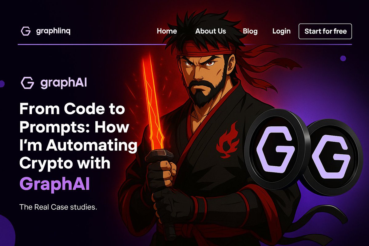 CaraxesTG's tweet image. Forget endless coding. With @graphlinq_proto GraphAI, you can turn simple prompts into on-chain actions in seconds.
⚡ Mint tokens
⚡ Automate trades
⚡ Stake & claim
⚡ Monitor wallets
Build your first DeFi automation with just one sentence.
#GraphAI #DefAI #GraphLinqChain $GLQ