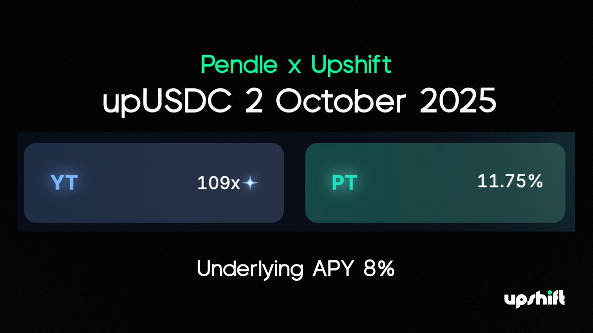 Upshift 宣传图：11.75% 固定 APY