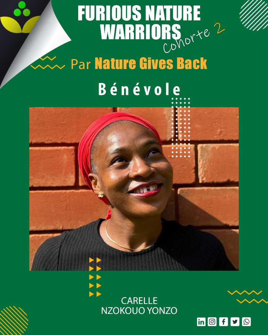 <a href="/NatureGives/">NatureGivesBack</a> introduces Nzokouo Yonzo Carelle, a volunteer for the Furious Nature Warriors program. 

#furiousnaturewarriors 
#naturegivesback 
#climateaction 
#volunteer