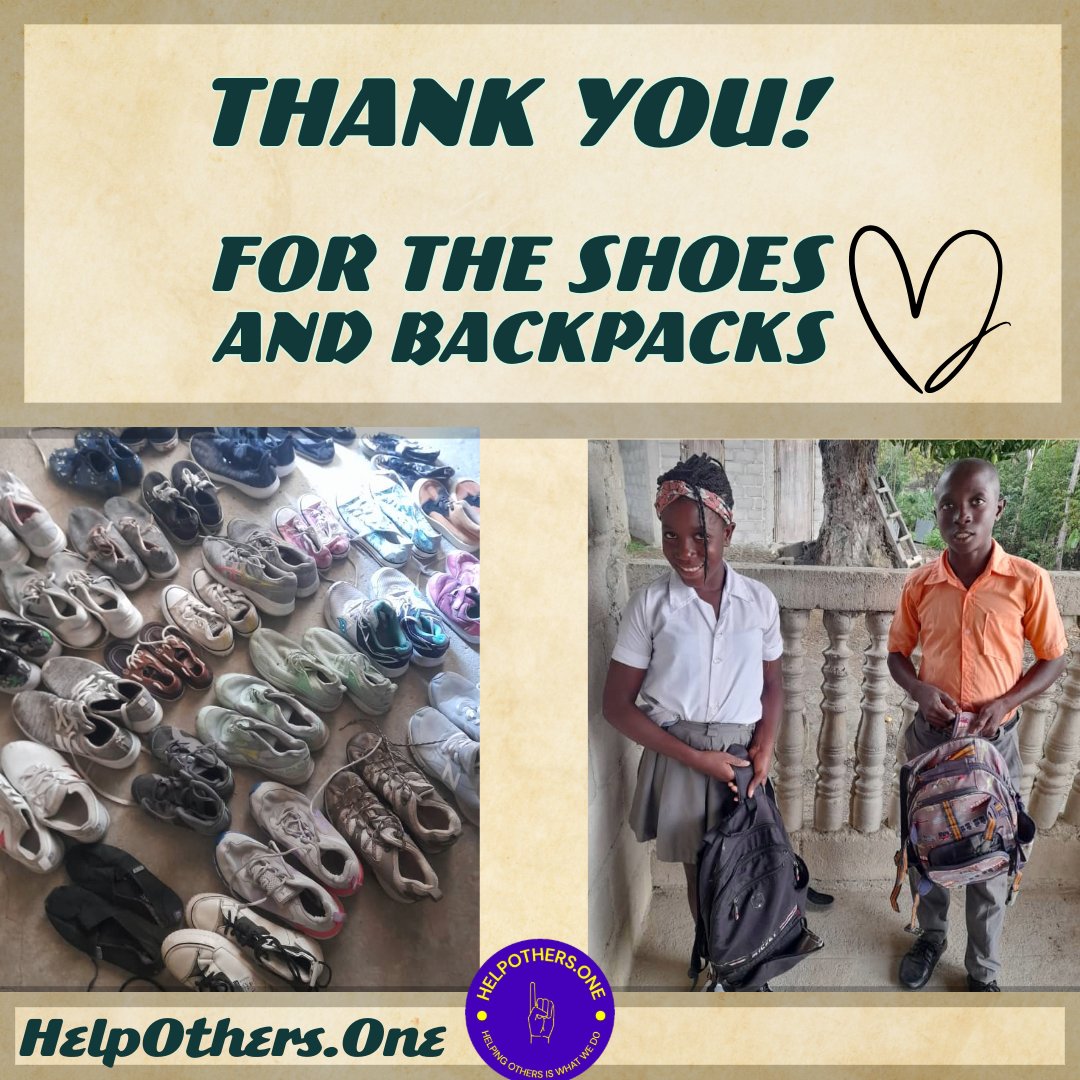 HelpothersOne's tweet image. ✝️Thank you to those who have so generously gifted these young kdis shoes and backpacks for school🙏. rebrand.ly/v3gkita