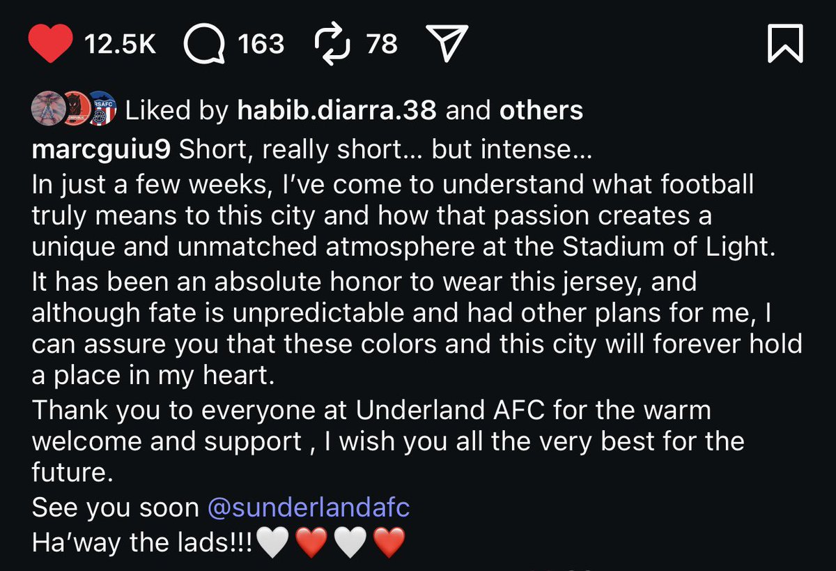 He was here for 26 days and this is the message he leaves us with. Wow 
#SAFC