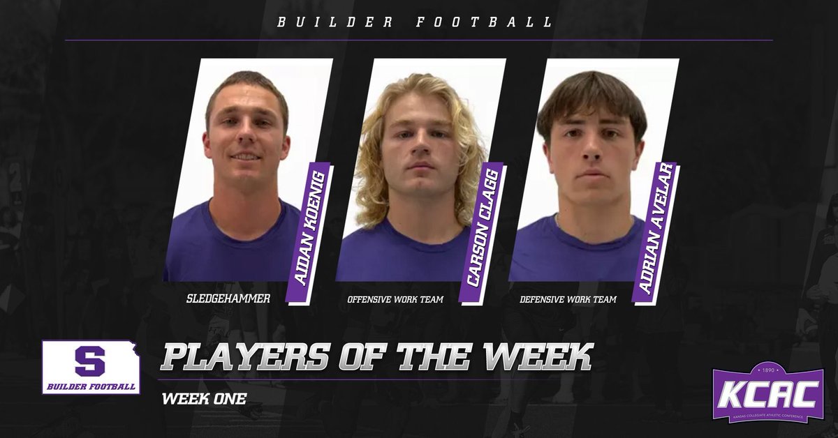 SC Builder Football (@builderfootball) on Twitter photo Week 1: Players of the Week #BrickbyBrick Week 1: Players of the Week #BrickbyBrick