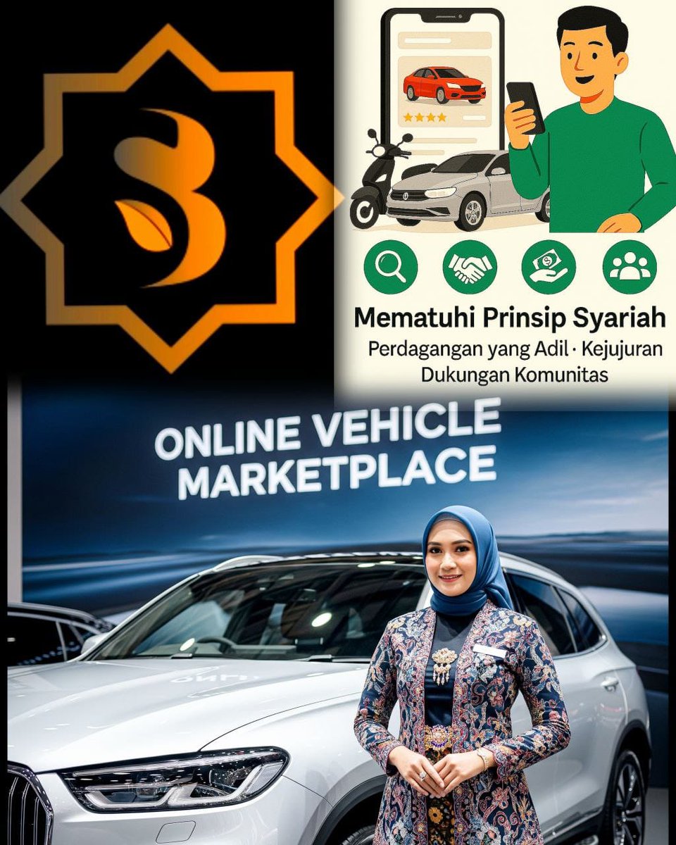 HammanMaim86286's tweet photo. Halal Auto Marketplace
Driving faith,trust &amp; fairness. 
Buy and sell vehicles with:
No riba
No hidden costs
A trusted community space
Built for Indonesia’s drivers. 
#HalalLiving #EthicalCommerce
Project link https://t.co/DQmObjafnF https://t.co/SvGlb8QBHP