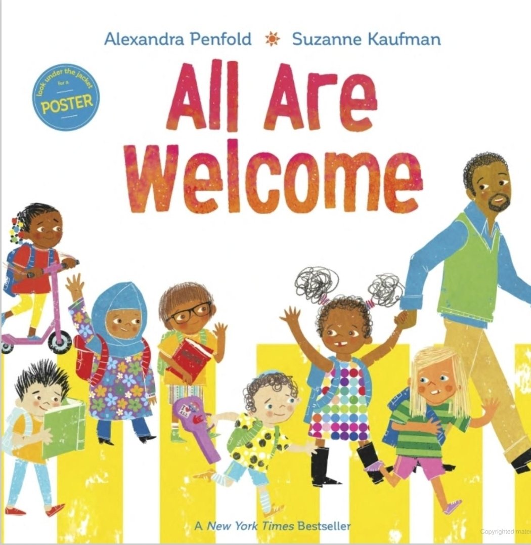 This week, we readthe book All Are Welcome by Alexandra Penfold &amp; Suzanne Kaufman, and then brainstormed ways to help others in our class and at King Elementary feel Welcome. #rm109rocks #Kingelementaryrocks #annarborschoolsrock