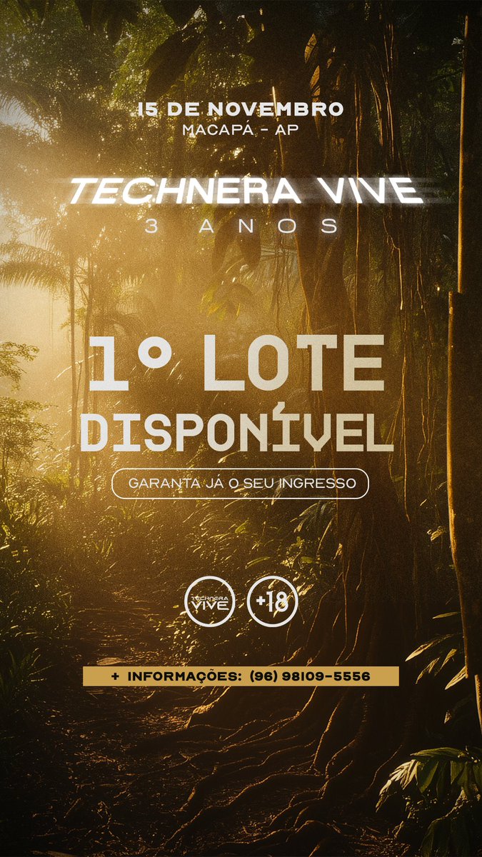 Techneravive's tweet image. boa tarde techners, TRÊS ANOS...

Um novo portal se abre.
Salve a data 🗓 15 de Novembro.

Três anos que contribuíram para colocar o Norte no mapa da cena eletrônica.

👉 Mais informações pelo (96)981095556 ou pelo link da bio.