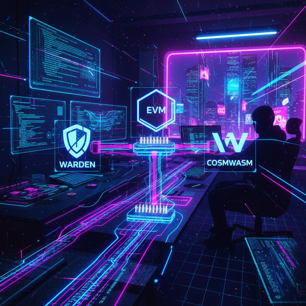 Shoutout to devs: Warden’s EVM + CosmWasm support means your code runs smooth on mainnet or testnet. Plug-n-play style. <a href="/wardenprotocol/">Warden</a>