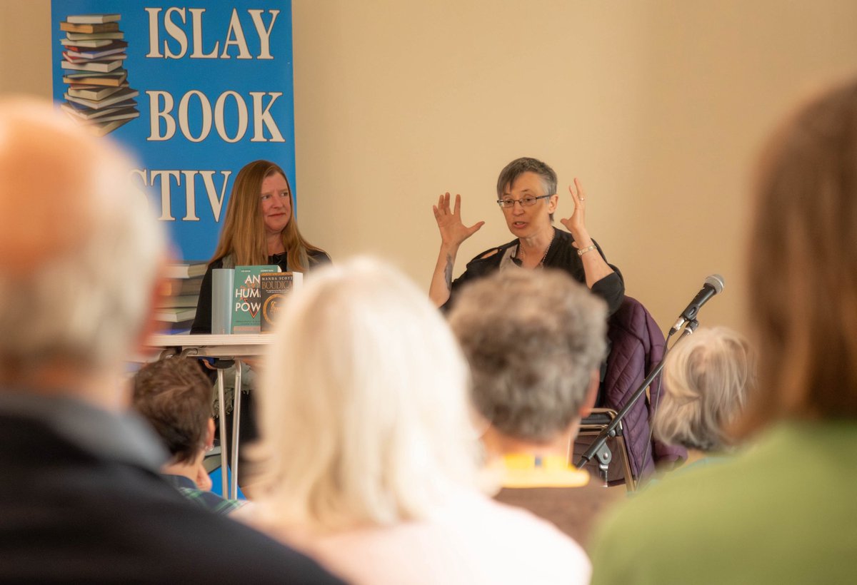 islaybookfest's tweet photo. Sunday 31st August at Islay Book Festival… the final day!📚

✨ Jen Stout
✨ Pam Brunton
✨ Manda Scott

Thank you to all of our talented guest authors, chairs, venues, volunteers, sponsors, and audience. 

Stay tuned for more… https://t.co/uB99PxgXzZ