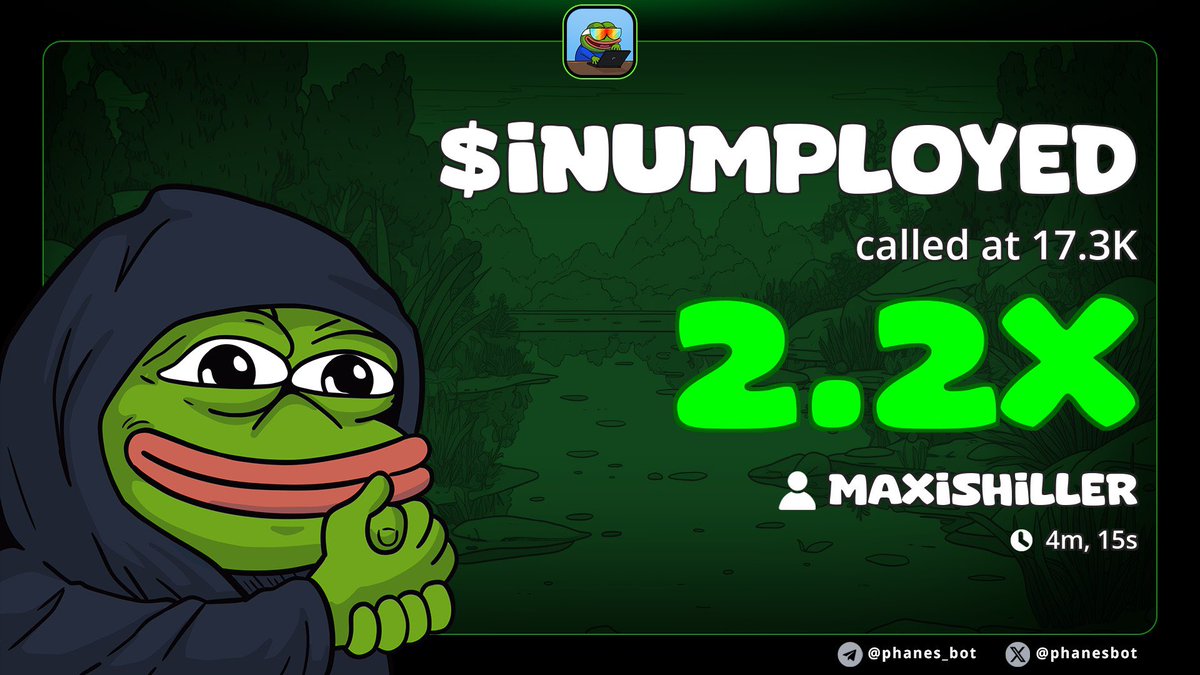 2x up from my call on $Inumployed
Gamble for now (high risk)
Ca&gt;

S8yyU4DeWtdz9L45z7ASyK6t9NCVkEmkoL796qabonk