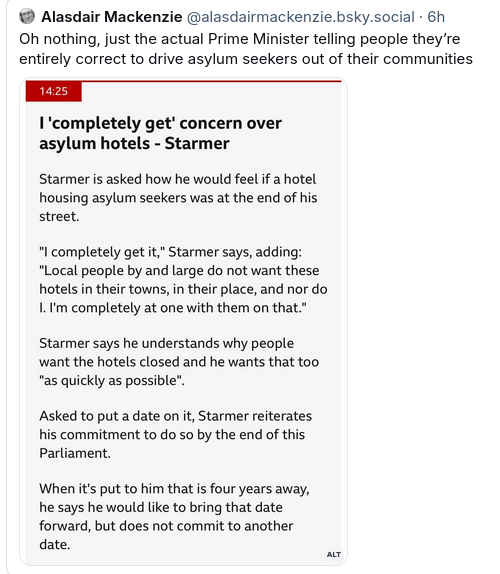 Go on, Starmer. Just get the stormtroopers out. You'll do anything to appease Farage.