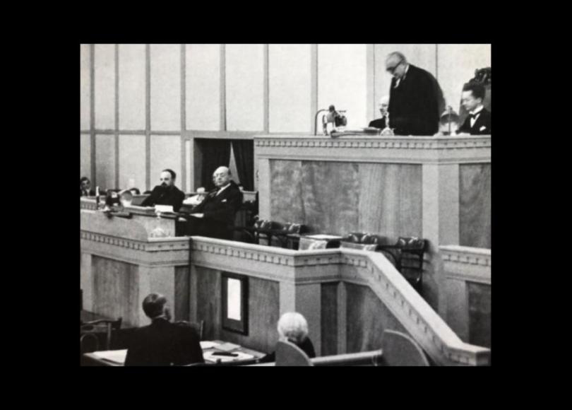 “The tribulations of one people are the tribulations of all. That which weakens one weakens all.”

Sir Sultan Muhammad Shah, Aga Khan III
President of the League of Nations

18th Assembly, Geneva, October 6, 1937