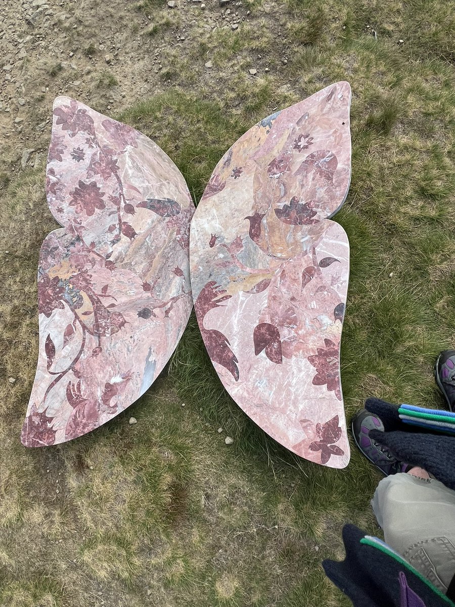 Sam_SSSLearning's tweet photo. We all want butterflies in our gardens- thought Iโd share these inlaid marble ones, part of the Penistone Country Park exhibition #SixWeeksOfColour #GardensHour https://t.co/2tOitjrch3