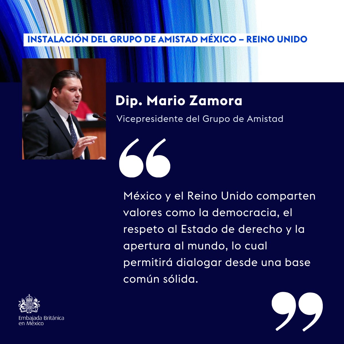 La instalación del Grupo de Amistad México – Reino Unido en <a href="/Mx_Diputados/">H. Cámara de Diputados</a> fortalecerá el diálogo y cooperación entre ambos países.

¡Las y los diputados líderes y miembros nos dan su perspectiva sobre el valor de este grupo!

<a href="/NGomezUrrutiaMX/">Napoleón Gómez Urrutia</a> <a href="/NoemiLuna_Zac/">Noemi Luna</a> <a href="/MarioZamoraG/">Mario Zamora</a>