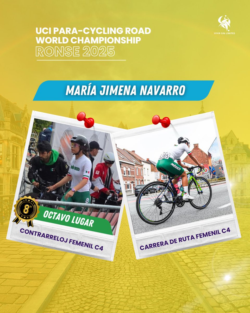 Así compitieron nuestras mexicanas en Ronse 2025
🚴💨 Dulce, Gilda y Jimena demostraron entrega total en la contrarreloj y ruta del Mundial de Para-Ciclismo 🌍🇲🇽

👏 Orgullo nacional en cada pedalazo. ¡El camino a Los Ángeles 2028 ya comenzó! 🔥

#ParaCiclismo #vivirsinlimites