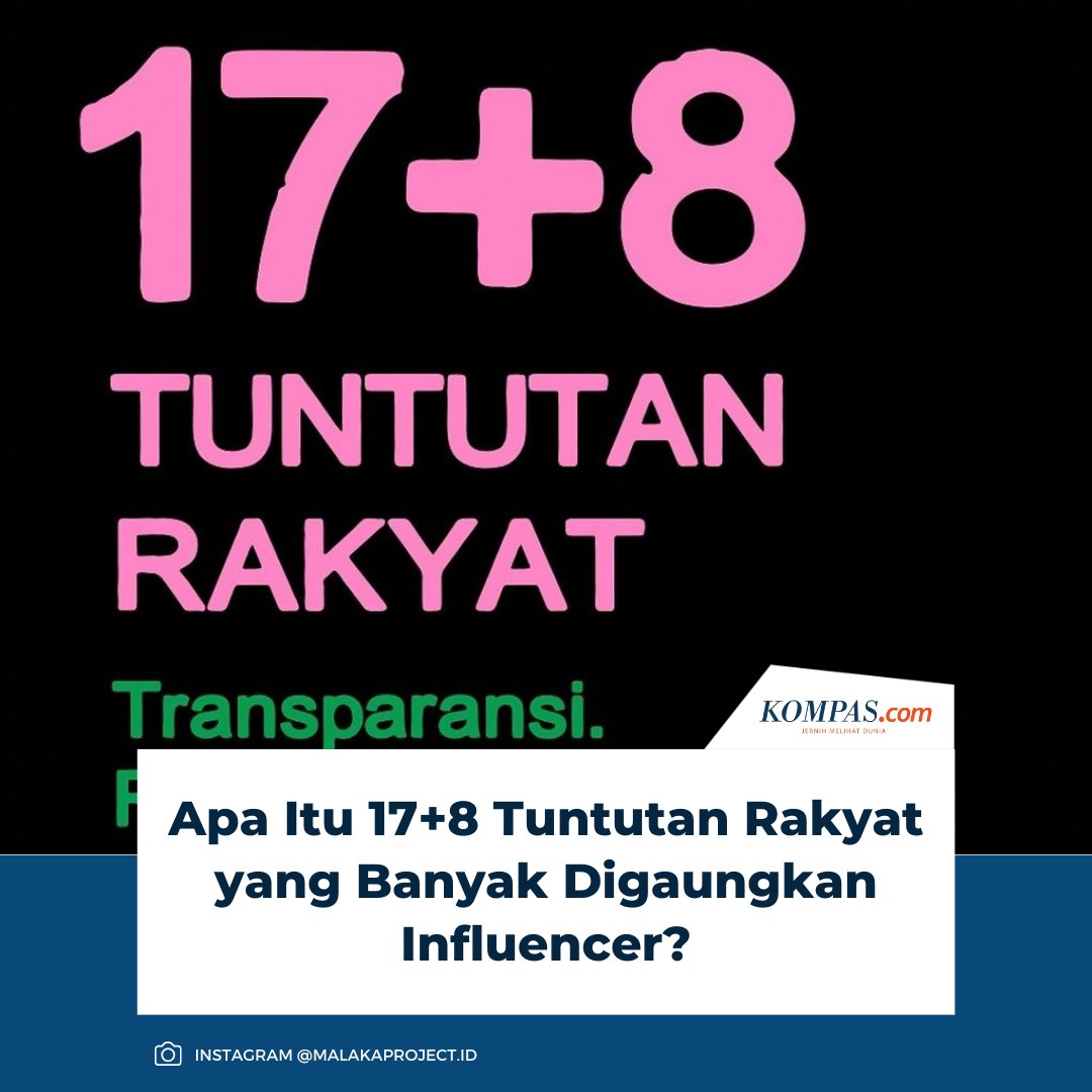 Gelombang aksi protes mahasiswa dan masyarakat sipil turut melibatkan sejumlah influencer. Salah satunya, Andovi Da Lopez, bersama rekan-rekannya menggagas “17+8 Tuntutan Rakyat”.

Baca selengkapnya 👇
megapolitan.kompas.com/read/2025/09/0…

~LL #TuntutanRakyat #Influencer