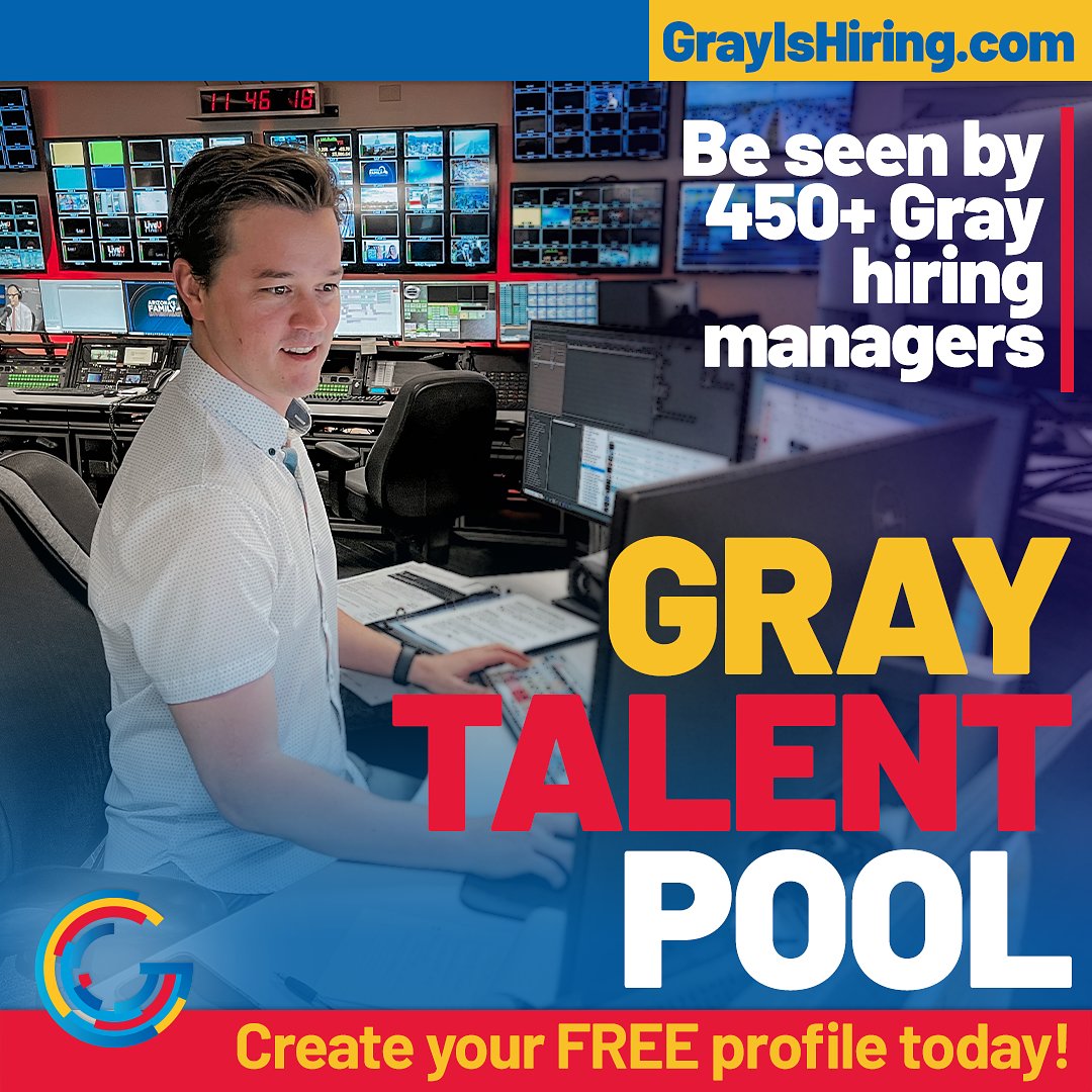 Resume? Check!
Reel?  Check!
Uploaded profile on the Gray Talent Pool?  Sign up now!   
Let Gray's 200+ managers find you and hire you!  Sign up here: bit.ly/3BniXFe #LocalNews