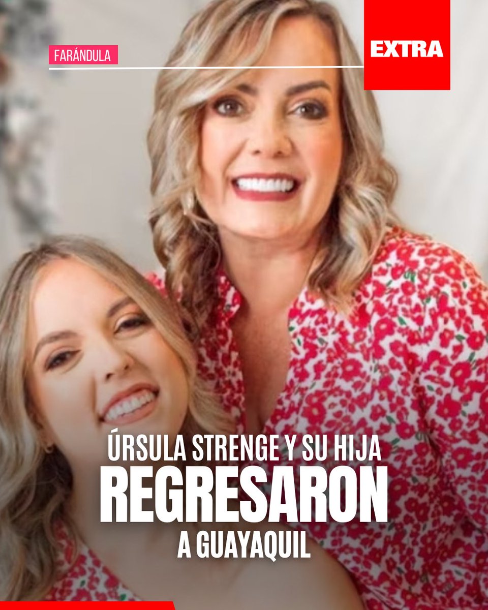 DiarioExtraEc's tweet photo. EN CASA 😊

👉 Úrsula Strenge confirmó que, tras varios meses en Quito, finalmente está de regreso en Guayaquil junto a su hija Camila Nogales.

Los detalles 👉 https://t.co/uwqBGAQIJW https://t.co/9a6xcHXaHK