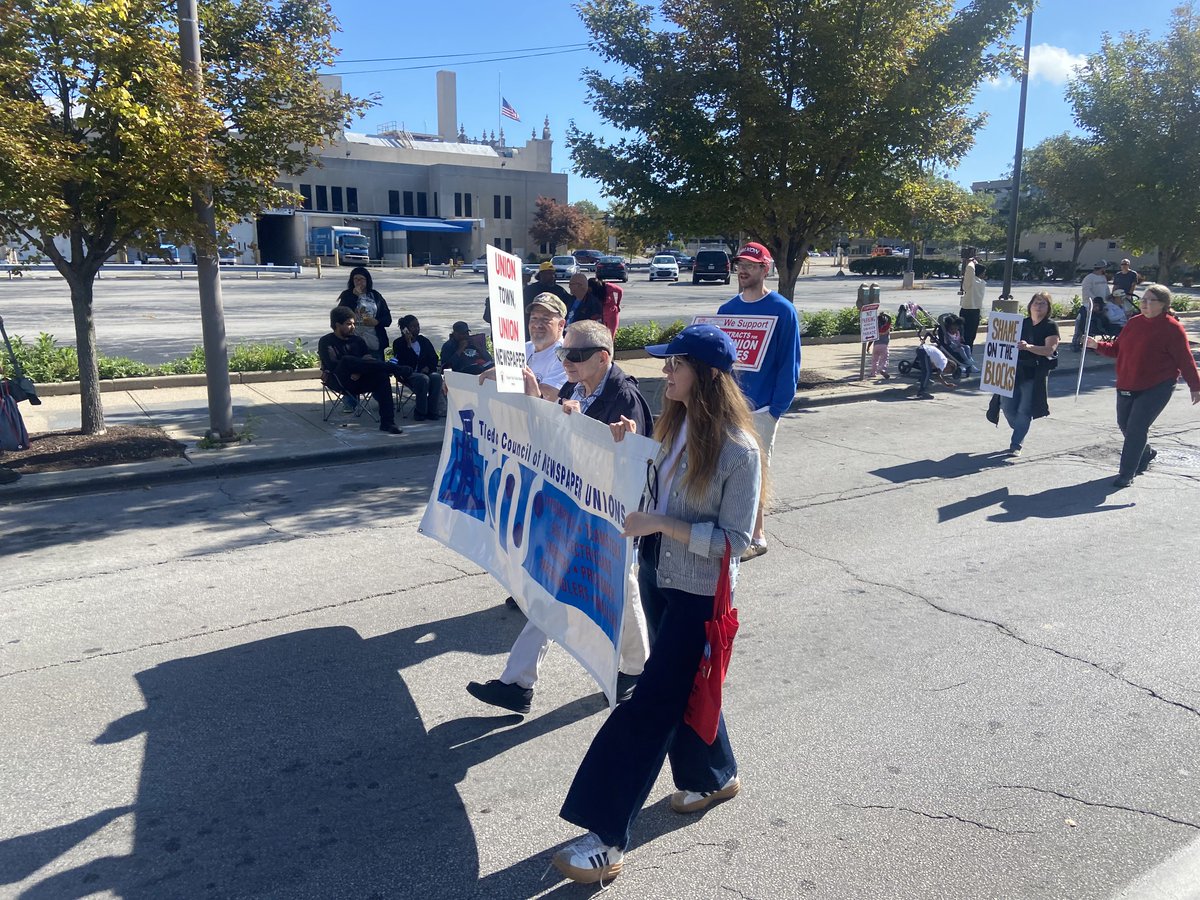 Happy Labor Day from the Toledo NewsGuild! We had a great time taking part in the parade today with the other unions that keep Toledo going in all kinds of industries.