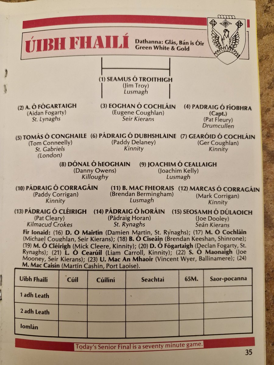 Plainofherbs's tweet image. 40 years ago today. Perhaps the forgotten All-Ireland win. It shouldn't be, on so many levels: a second title to show to the critics, Pat Carroll ill, the wettest summer ever with flooding in August.