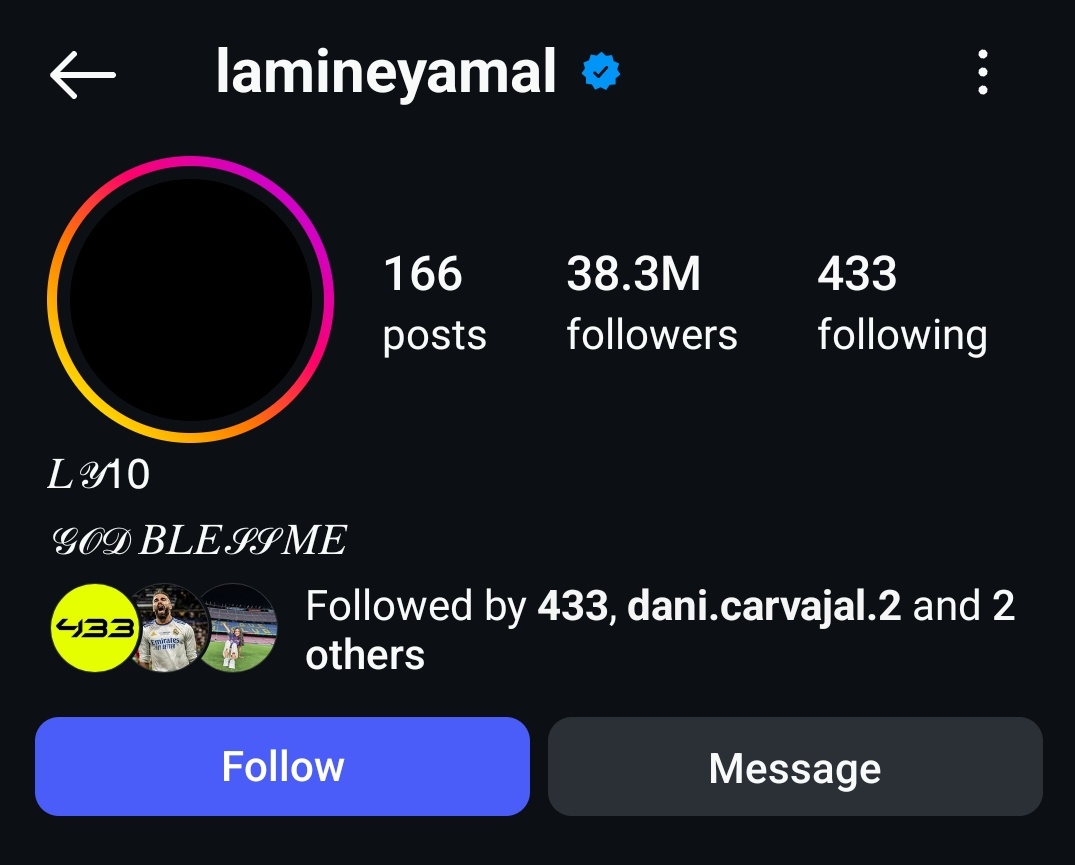 Varca_Owner's tweet image. Lamine Yamal has changed his profile picture on Instagram after his relationship with Nicki Nicole ended in 13 days😭.