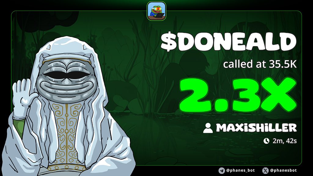 Easy 2x from my call on $Doneald
Called in my private TG
Ca&gt;

EZg5BkB9VqwiaHUnPtRGt73f7Xx69gp2nBNi6Y9mbonk