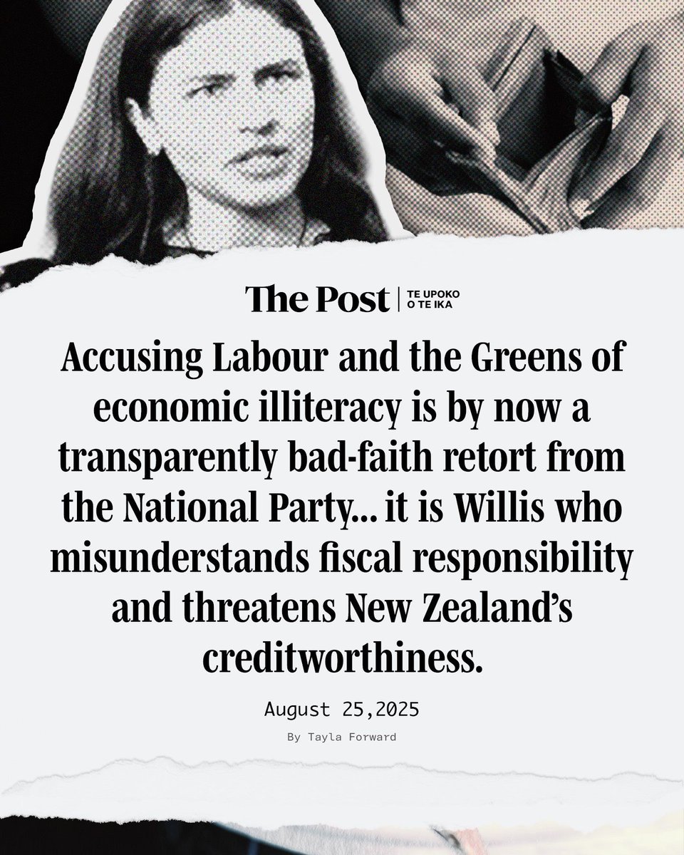 🔥 Spicy take from The Post: Nicola Willis, not Labour or the Greens, is the one misunderstanding fiscal responsibility and putting NZ’s credit rating at risk.

Controversial stuff — what do you think?