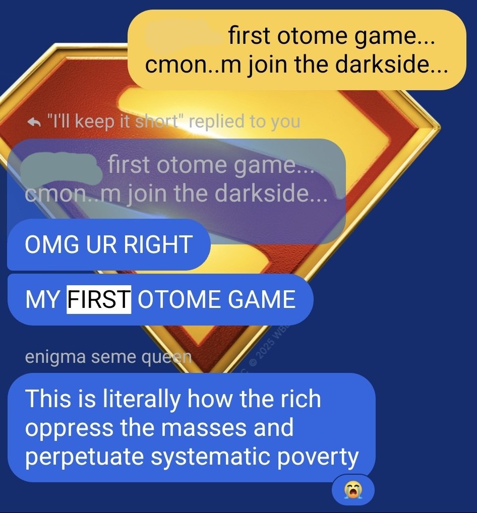 Telling my friend to play lads... her first otome AND gacha game... im going to hell 💔