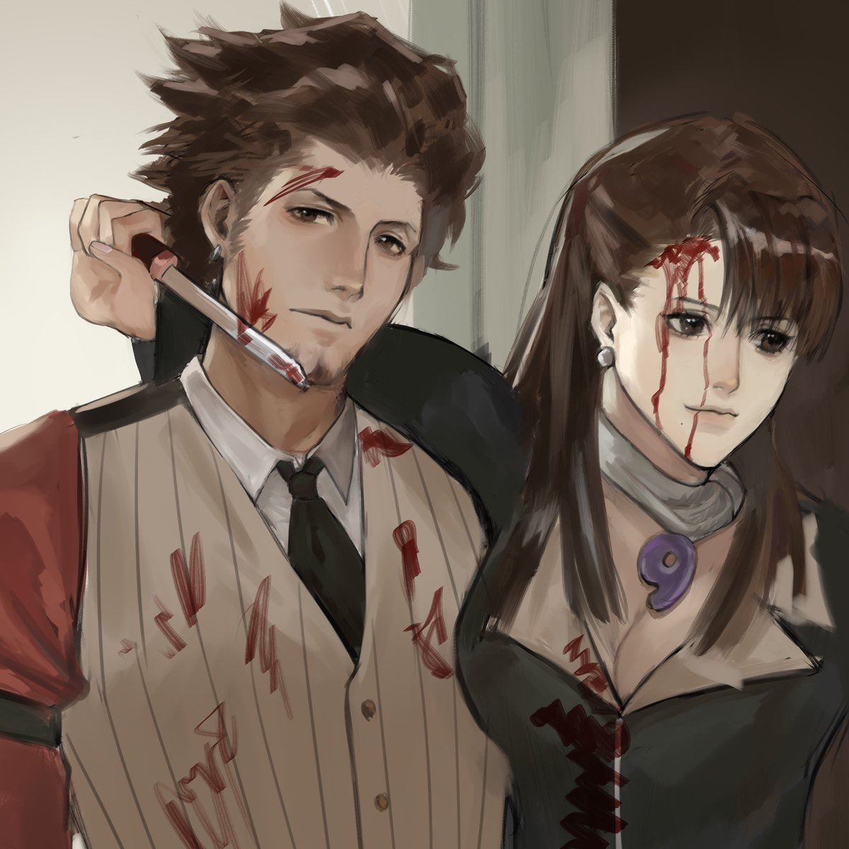 Nelo_WR's tweet photo. #逆転裁判 #神乃木荘龍 #DiegoArmando #綾里千尋 #MiaFey #Godot #ゴドー #AceAttorney https://t.co/IhI8hviUgA