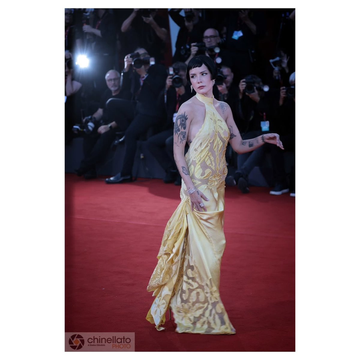 Halsey photographed by Matteo Chinellato at Venice International Film Festival.