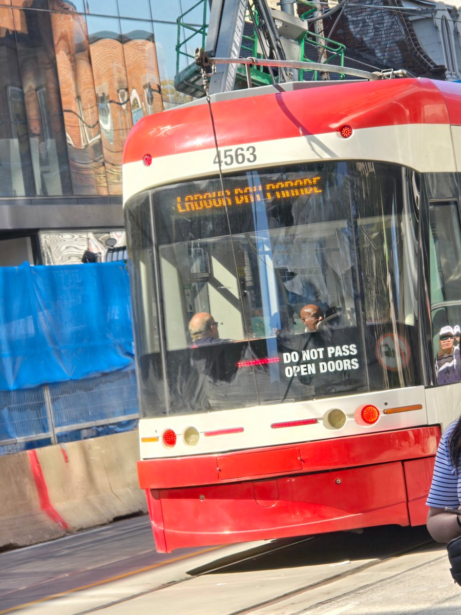 Labour Day parade.  <a href="/TTCNewsroom/">TTC Media Relations 📰🚌🚋🚈</a> <a href="/JamaalMyersTO/">Jamaal Myers</a> on duty