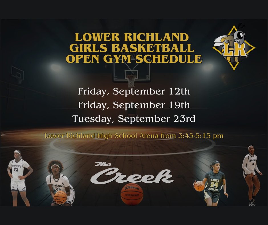 College Coaches the season is approaching for girls basketball! Please reach out if you are interested in attending our Open Gym!
Here’s our schedule!