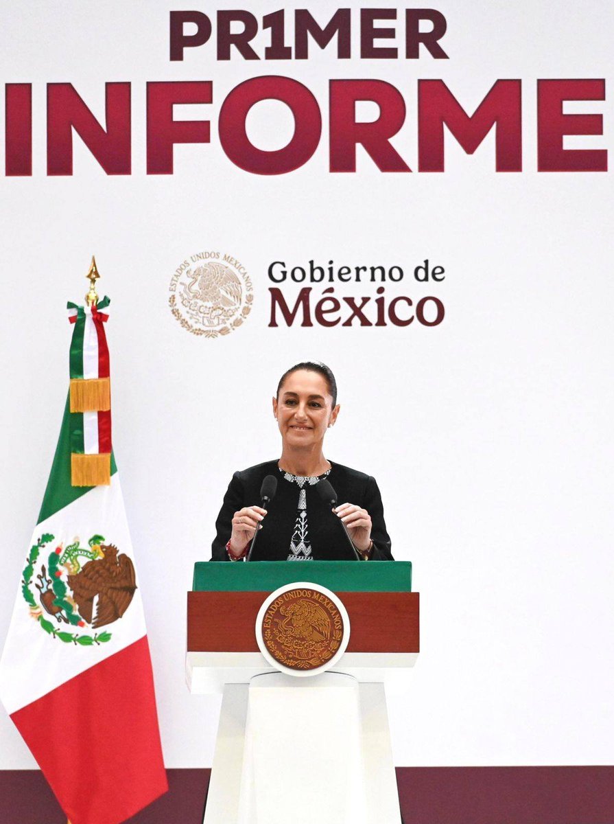 La presidenta <a href="/Claudiashein/">Claudia Sheinbaum Pardo</a>  reafirmó: México es digno, solidario y soberano. #Pr1merInforme de Gobierno con resultados para millones de familias. 💚