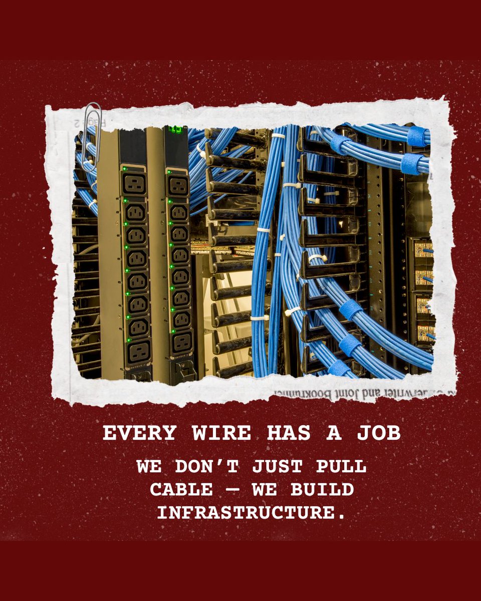 DL_Comm's tweet image. We don’t just pull cable—we build infrastructure.
 From Cat6 to fiber, our work supports:
 📶 Seamless networks
 📞 Crystal-clear calls
 📹 Lag-free surveillance
 It’s not wire. It’s your foundation.
 #DLInfrastructure #LowVoltageMatters #WiredForSuccess
