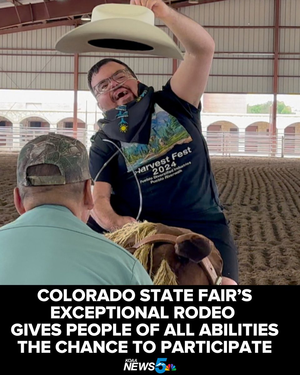 KOAA's tweet image. For the first time ever, the Exceptional Rodeo is at the Colorado State Fair! It's a chance for people of all abilities to participate in a fun fair activity.

More at: tinyurl.com/ms778a5x 

#exceptionalrodeo #coloradostatefair